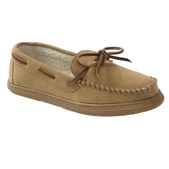KINGSIZE Men's SUEDE TRACKER SLIPPERS Tan- Size 9 EW - Picture 1 of 8